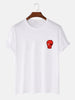 Mens Cotton Sticker Printed T-Shirt TTMPS19 - White