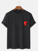 Mens Cotton Sticker Printed T-Shirt TTMPS19 - Black