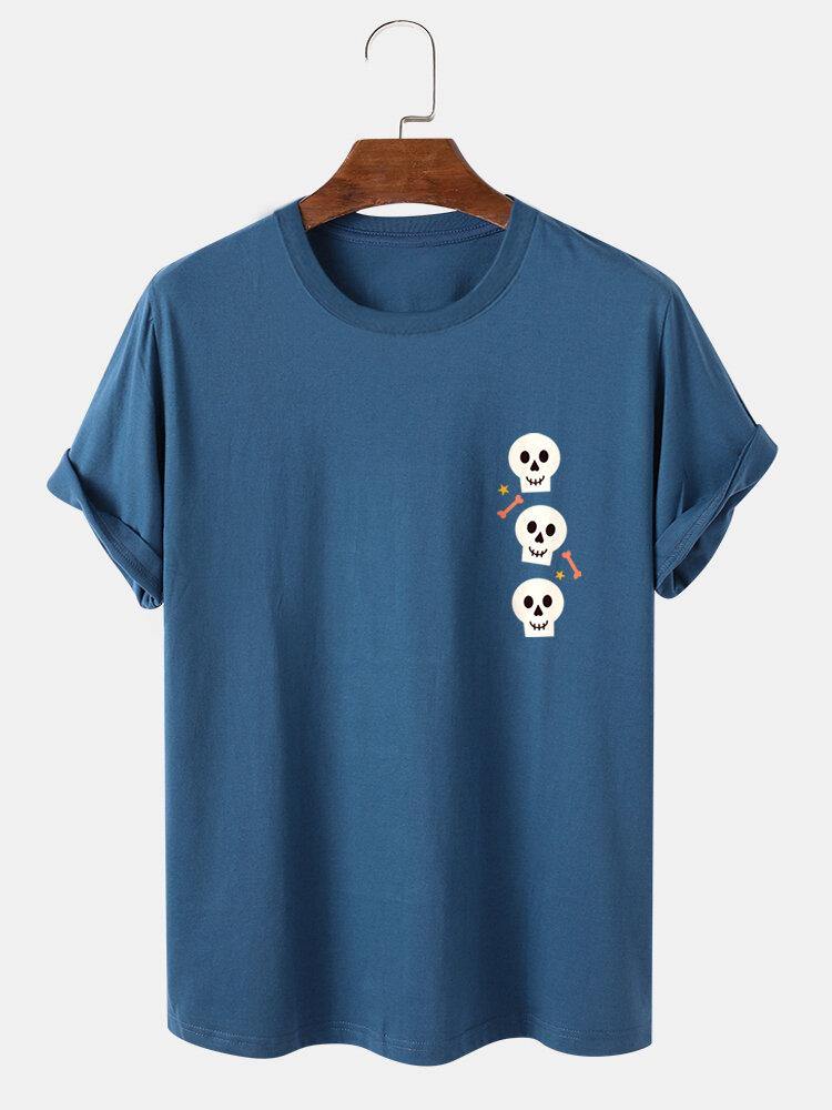 Mens Cotton Sticker Printed T-Shirt TTMPS18 - Blue