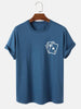 Mens Cotton Sticker Printed T-Shirt TTMPS20 - Blue