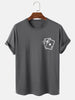 Mens Cotton Sticker Printed T-Shirt TTMPS20 - Charcoal