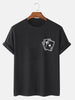 Mens Cotton Sticker Printed T-Shirt TTMPS20 - Black
