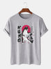 Mens Cotton Sticker Printed T-Shirt TTMPS43 - Grey